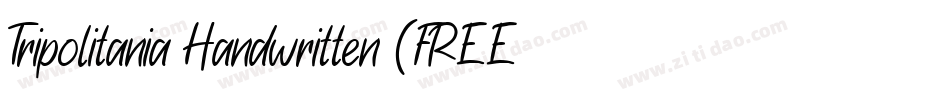 Tripolitania Handwritten (FREE)字体转换